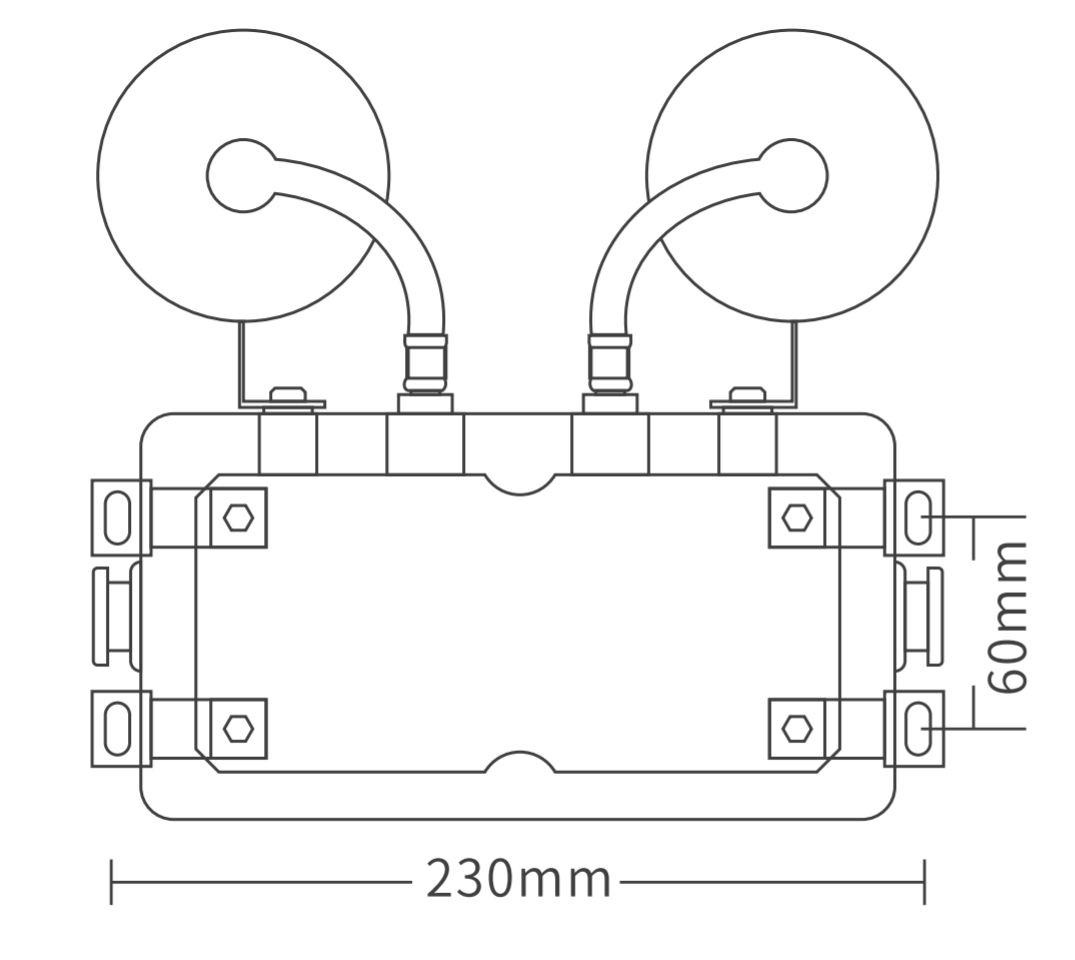 華天消防應急照明燈具安裝尺寸